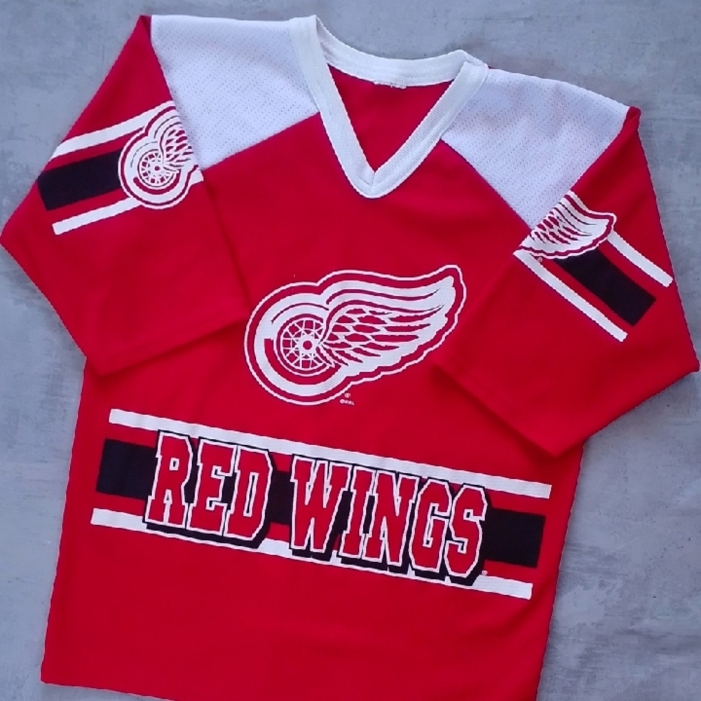 VINTAGE 90s NHL Detroit Red Wings Jersey UNISEX TEAM GLASGOW - Picture 2 of 7